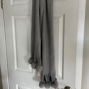 Grey Metallic Scarf